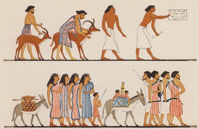 古代エジプト美術（カラーリトグラフ） 作： School Egyptian