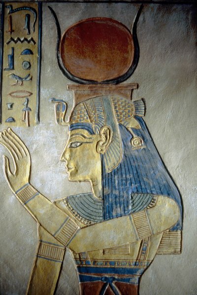 ルクソール、テーベ王妃の谷。ラムセス2世の息子の墓、イシス女神。 作： School Egyptian