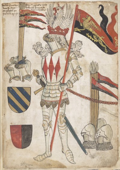MS 45133 f.52r William Montacute を「The Wriothesley Heraldic Collections」から追加します。 巻。 Ⅲ 作： School English