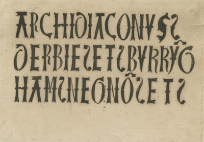 Barton under Needwood Church - inscriptions: ink facsimile, nd [?18 cent] (drawing) 作： School English