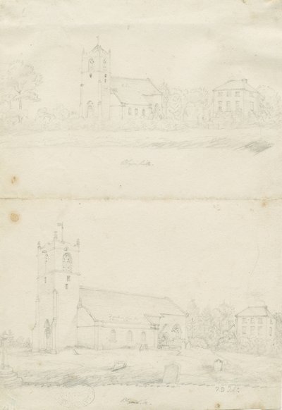 ブライムヒル教会：鉛筆画、ND [1797] (図面) 作： School English