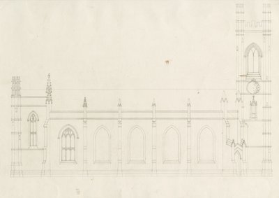 Burton-upon-Trent - Holy Trinity Church: Drawing, nd [?1820s] (drawing) 作： School English