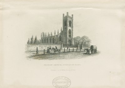 Burton-upon-Trent - Holy Trinity Church: スティールエングレーヴィング, nd [19世紀] (プリント) 作： School English