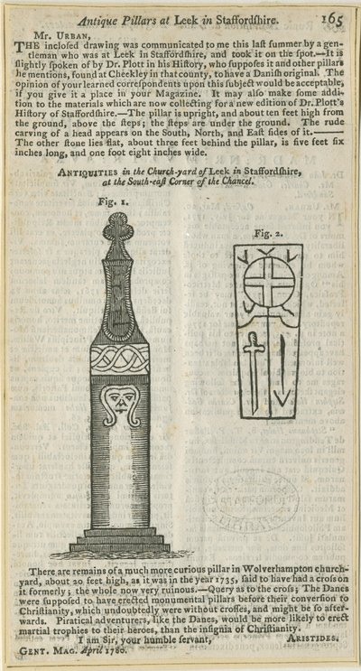 リーク-「アンティークの柱」：木版画、ND［1779年頃］（プリント 作： School English