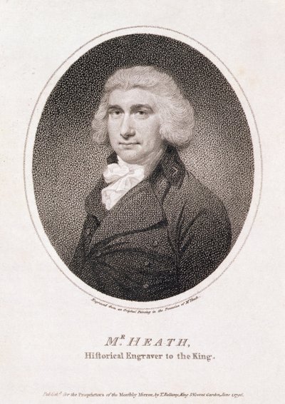 Mr Heath, Historical Engraver to the King, pub. for the Proprietors of Monthly Mirror, by T. Bellamy 作： School English