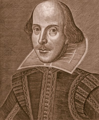 ウィリアム・シェイクスピアの肖像、マーティン・ドローシャウトの彫刻（1560年頃〜1642年頃 作： School English