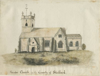 シェンストン教会：水彩画、ND [1769] （絵画 作： School English