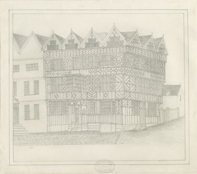 スタッフォード-古代の「ハイハウス」：鉛筆画、nd [c 1860]（描画） 作： School English