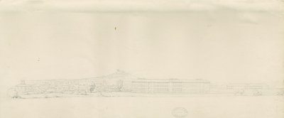 Stafford - View of Town: pencil drawing, nd [?19世紀] (drawing) 作： School English