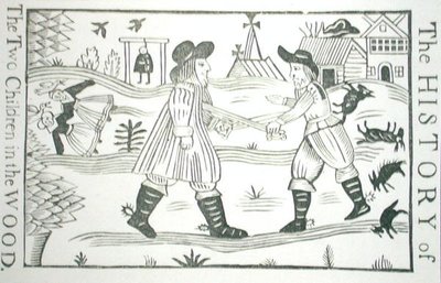 森の中の二人の子供の歴史、エソテリックに関するチャップブックのコレクションより、c14th-c17th（木版画） 作： School English