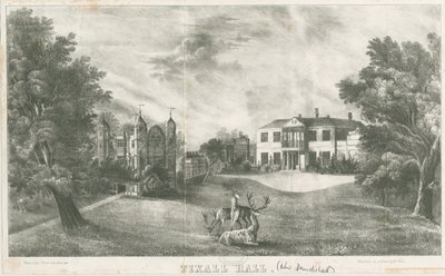 ティクソール・ホールとゲートハウス：リトグラフ, nd [c 1833] (プリント) 作： School English