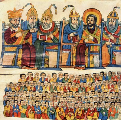 CONCILIO OF NICEA (イズニック) コンスタンティヌス1世の遺言により325年に開催 作： School Ethiopian