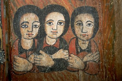 壁画（フレスコ画）のディテール 作： School Ethiopian