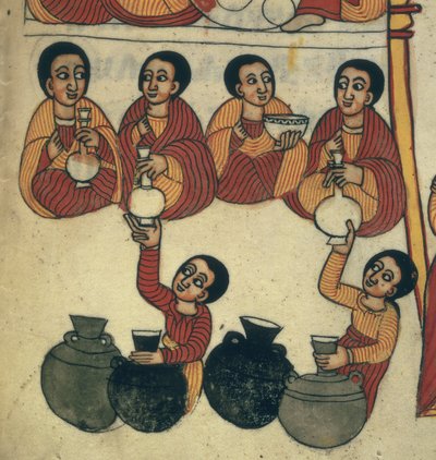 「聖母マリアの奇跡」からの飲酒シーン（ベラム） 作： School Ethiopian