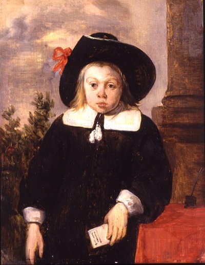 少年の肖像」1650年頃（油彩・パネル） 作： School Flemish