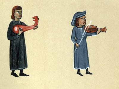 中世の吟遊詩人（ヘルマン・スーチエ著『フランス文学史』の挿絵 作： School French