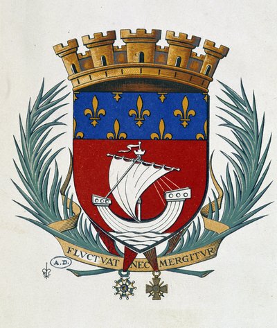 Blazon of Paris "Fluctuat Nec Mergitur" 作： School French