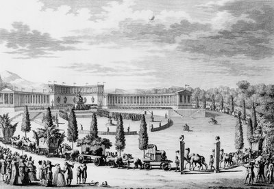 フランス革命。テルミドール・アン6世（1798年7月28日）の9日と10日に、執政官ナポレオン・ボナパルト（1769-1821）の命令により、フランスの科学・芸術のモニュメントが凱旋入場した際に行われたフェット（略奪作戦）。パリ。 作： School French