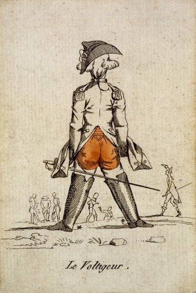 古いカードで遊ぶ：ハートのエース - 「ヴォルティジュール」。Musée de la Carte à Ploucher, Issy-les-Moulineaux. 作： School French