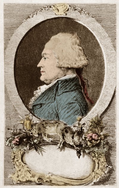 アンテルム・ブリヤ・サヴァラン（Brillat-Savarin）の肖像 第三国の奉行、副官、フランスの美食家、作家 作： School French