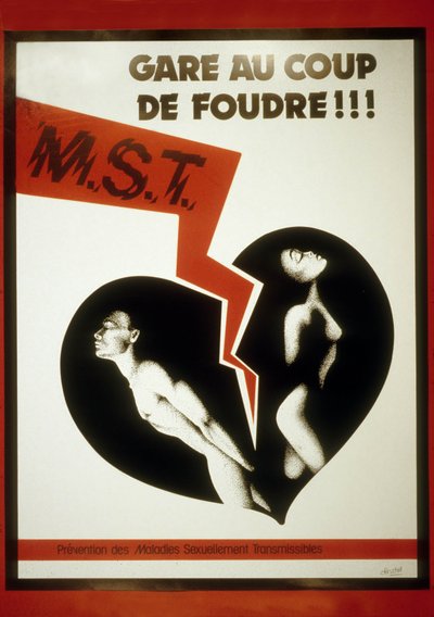 セーフセックス・ポスター・キャンペーン（カラーリトグラフ） 作： School French