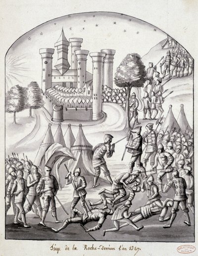 1349年のロシュ＝デリアンの包囲戦 作： School French
