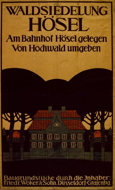 Waldsiedelung Hotel Advertising in german, c.1890 (poster) 作： School German