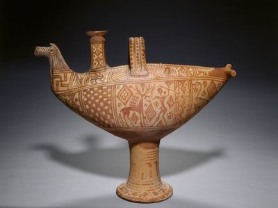 幾何学模様の鳥 アスコス 紀元前700年頃（土器） 作： School Greek