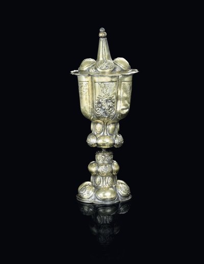 杯と蓋 トランシルヴァニア地方か 17世紀初頭（銀製の金箔を使用 作： School Hungarian