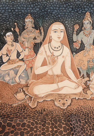 アディ・サンカラ（紙に水彩画） 作： School Indian