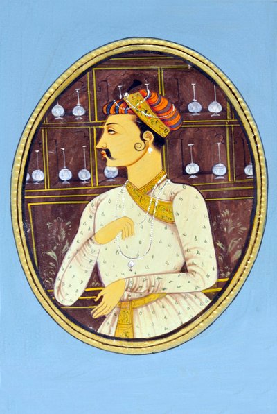 ムガル帝国皇帝アクバルの細密画 インド・アジア 作： School Indian