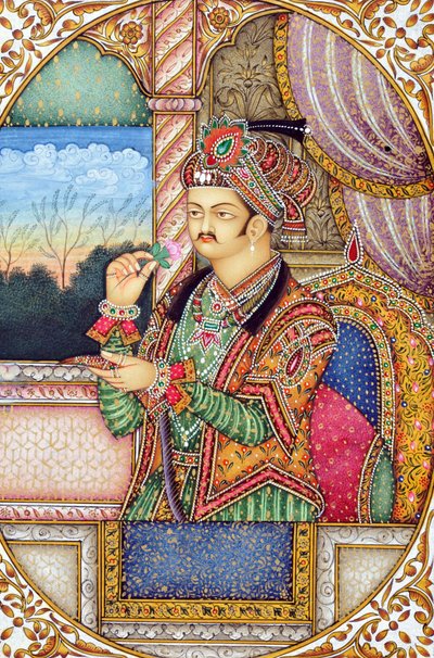 ムガル皇帝ジャハーンギールの細密画 インド・アジア 作： School Indian