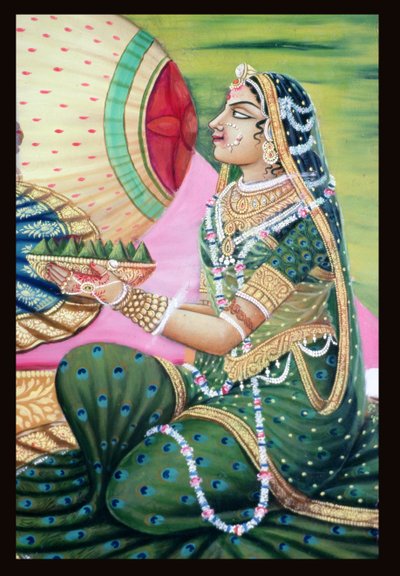 クリシュナの妻の一人、ラーダ 作： School Indian