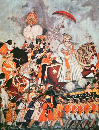The Great Akbar（カラーリトグラフ 作： School Indian