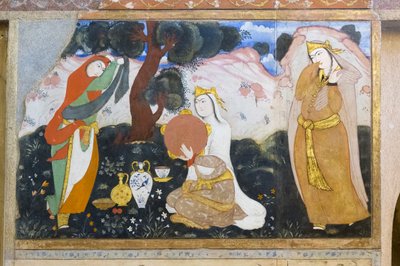 チェヘル ソトゥーン パレス、エスファハーン、イランでフレッシュ 作： School Iranian
