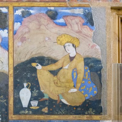 チェヘル ソトゥーン パレス、エスファハーン、イランでフレッシュ 作： School Iranian