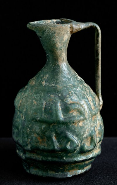 碑文入り小型ガラス製アンフォラ9～10世紀 イラク出土直径8.9cm パリ、ルーヴル美術館 作： School Iraqi
