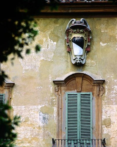 ヴィッラ・ラ・ピエトラの南側ファサードの詳細（写真） 作： School Italian