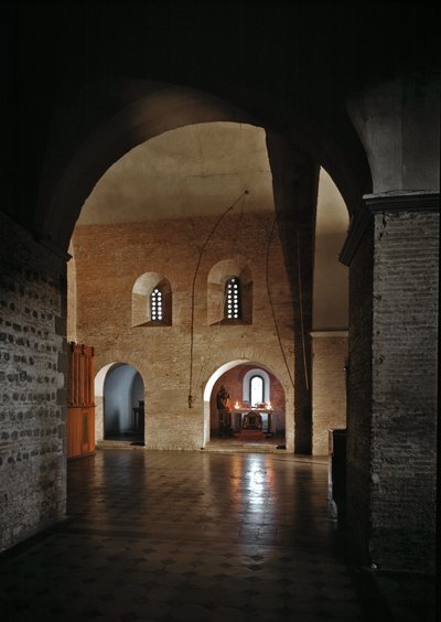三つの泉の修道院、聖ヴィンチェンツォと聖アナスタシオの教会の内観(トレ・フォンターネ) (Chiesa dei Santi Vincenzo e Anastasio alle Tre Fontane) (内観 of church of St Vincenzo e Anastasio, abbazia delle Tre Fontane) 625-1 作： School Italian