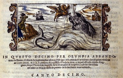 ルドヴィコ・アリオスト（1474〜1533）の騎士道詩「猛きローランド」の場面 X L