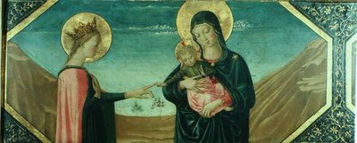 フィレンツェ派の聖カタリナの神秘的な結婚 作： School Italian