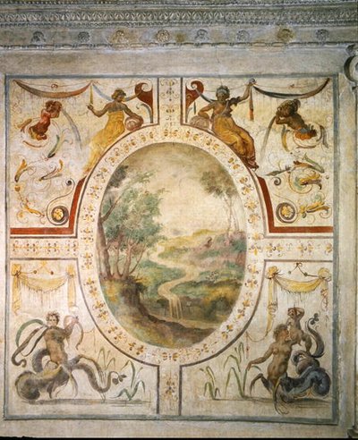 コジモ1世（1519-74）のバスルームの壁 作： School Italian