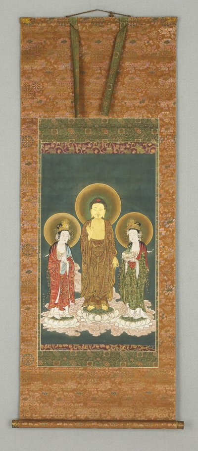 仏陀と二菩薩 作： Japanese School