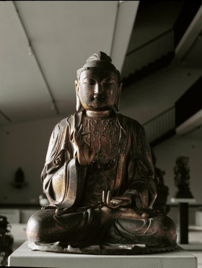 ラリタサナ座の仏陀 - 彫刻 鎌倉時代 (1185-1333) 作： Japanese School