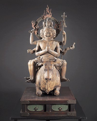 大徳明王、鎌倉時代、1251-99年頃（木、金属、金箔、顔料） 作： Japanese School