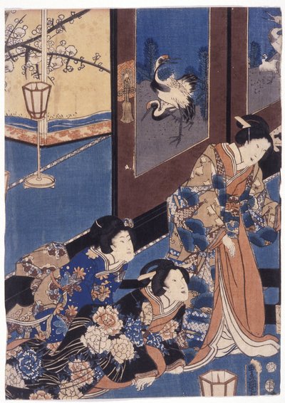 風流吾妻源氏（カラー木版画） 作： School Japanese