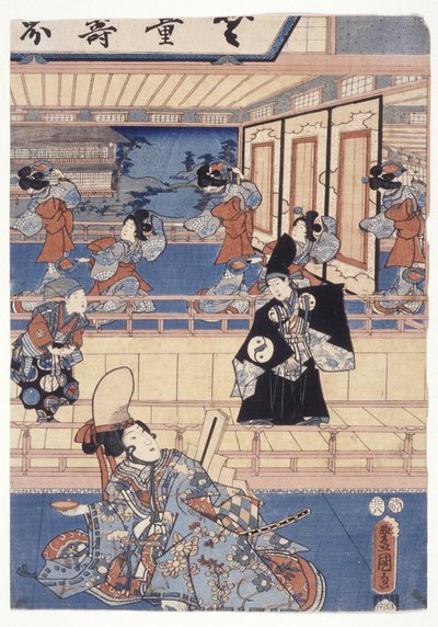 源氏（色木版画） 作： School Japanese