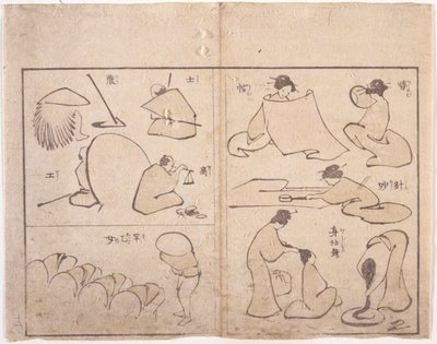 北斎図（カラー木版画） 作： School Japanese