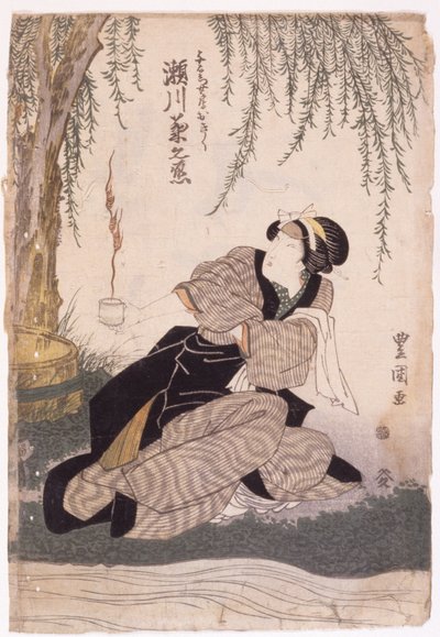 瀬川菊之丞（色木版画） 作： School Japanese