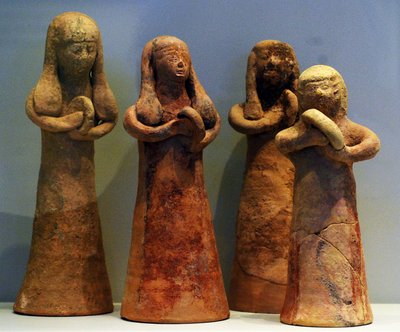 タンバリン奏者 紀元前8～7世紀 イスラエル北部アクジブ出土 陶製 作： School Levantine
